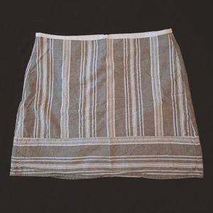 Blue and White Striped Skirt